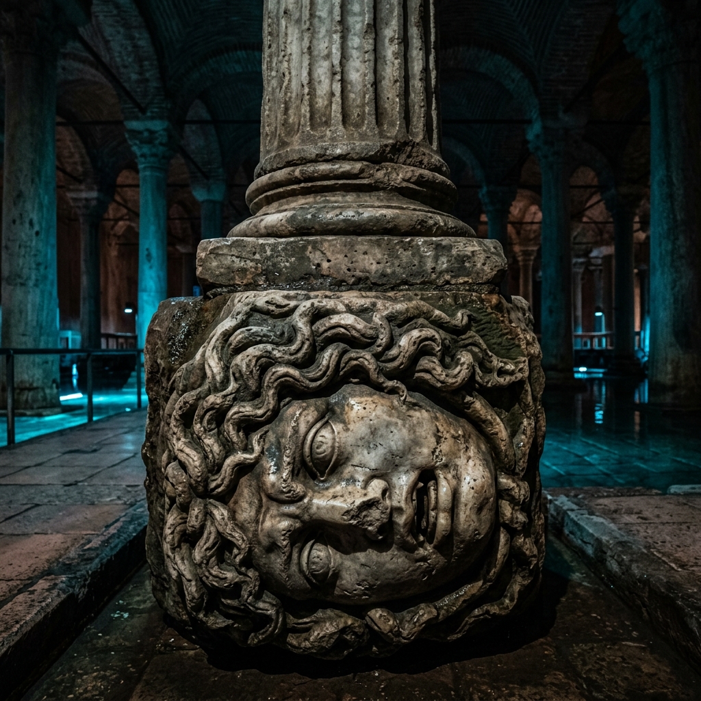 Medusa-Kopf Basilika-Zisterne